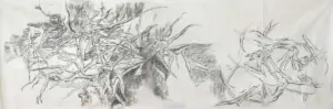 <b>Anju Chaudhury</b><br>Untitled<br>Charcoal, Conte on Rice Paper<br>38.3 x 117 Inches <br>Unknown