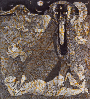 <b>Samir Aich/b><br>Mother II<br>Acrylic and Oil on Canvas<br>72 x 66 Inches<br>2022