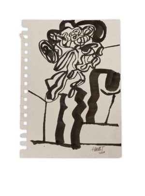 <b>Himmat Shah</b><br>Untitled<br>Pen and Ink on Paper<br>5.6 x 3.5 Inches<br>Unknown