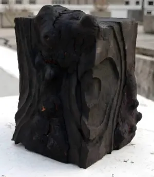<b>Reha Salvi </b><br>Consume II <br>Ebonised Solid Neem Wood <br> 4.5 x 5.5 x 6.5  Inches<br>2025