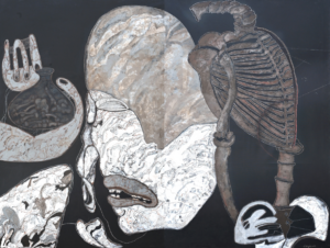 <b>Jaya Ganguly </b><br>Untitled  (Diptych) <br>Acrylic on Canvas <br> 72 x 96 Inches<br>2009