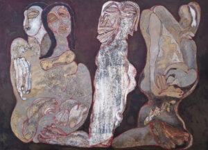 <b>Jaya Ganguly </b><br>Untitled<br>Acrylic on Canvas <br> 60 x 84 Inches <br>2026